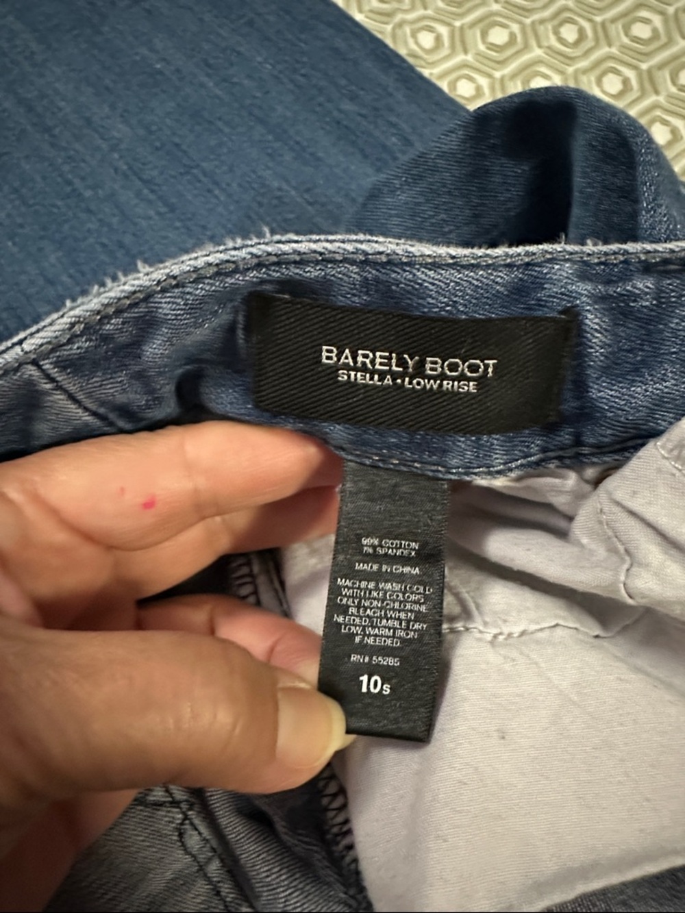 Barely Boot Stella Low-Rise Bootcut Jeans - Blue Free Shipping